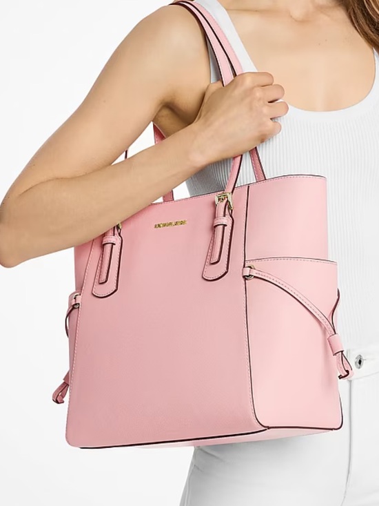 Michael Kors Handbags - NWT Michael Kors Voyager Lg Saffiano Leather Shoulder EW Tote 
Powder Blush